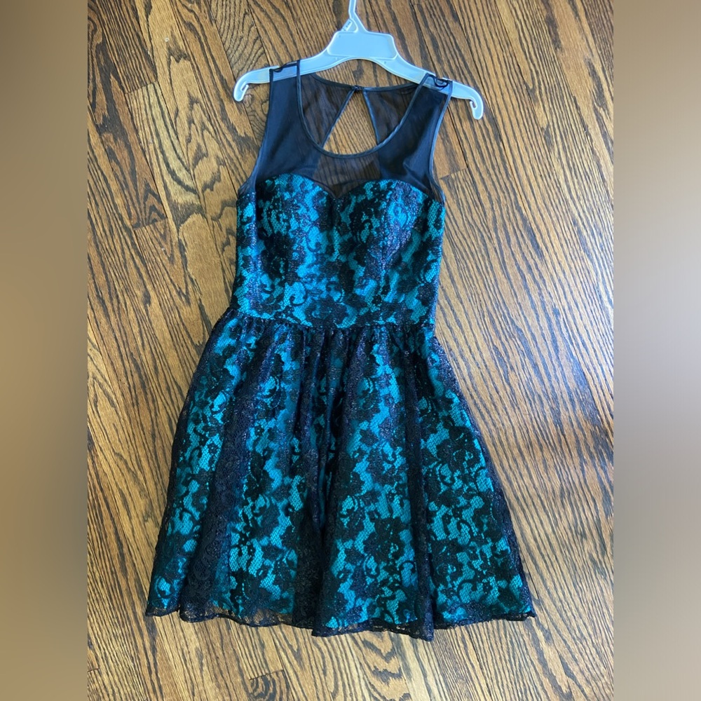 A-Line Black Lace Dress - Size 3/4